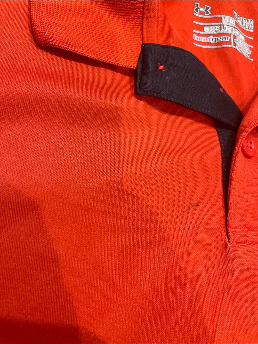 Under Armour Red Short Sleeve Polo with Black Logo - Picture 5 of 7